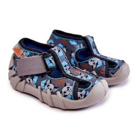 BEFADO S.A. Papuci Befado Velcro 190P104 Albastru-Gri