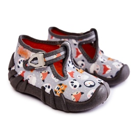 BEFADO S.A. Pantofi Papuci Befado Animals 110P460 Gri