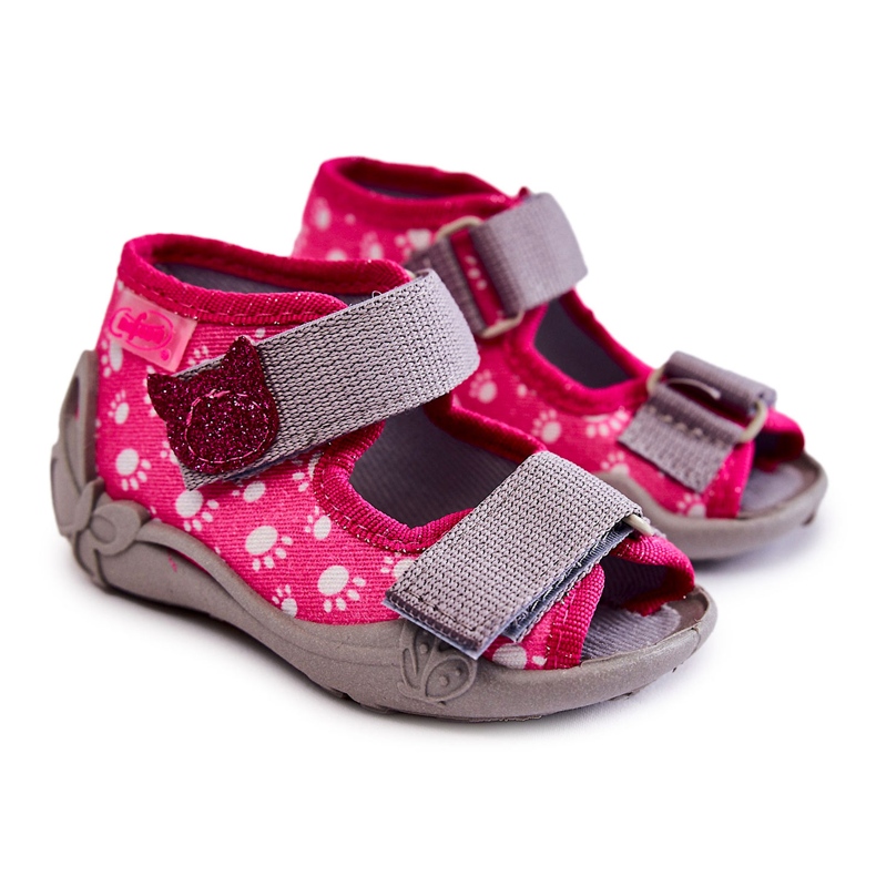 BEFADO S.A. Sandale Papuci Befado Velcro Paws 242P108 Roz