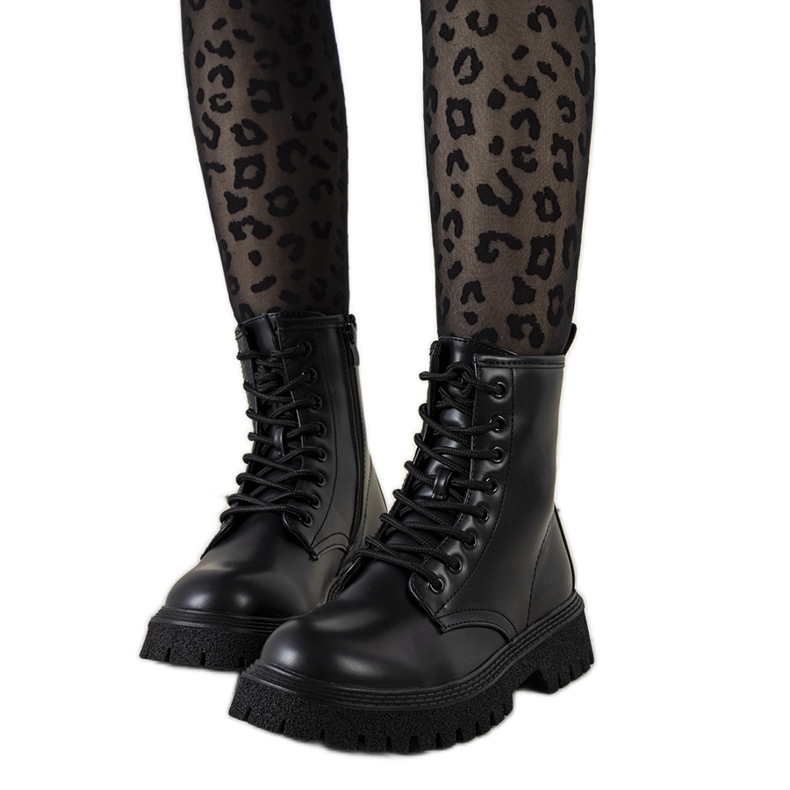 PA1 Pantofi Tamila de damă de culoare neagră negru