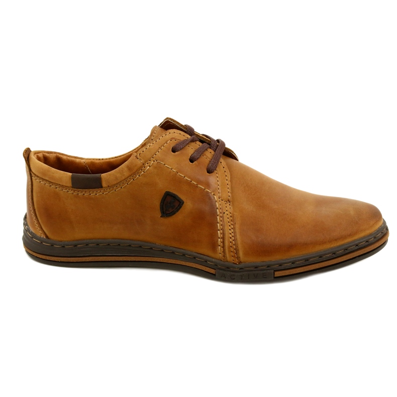 Polbut 343 Pantofi barbati din piele Camel maro