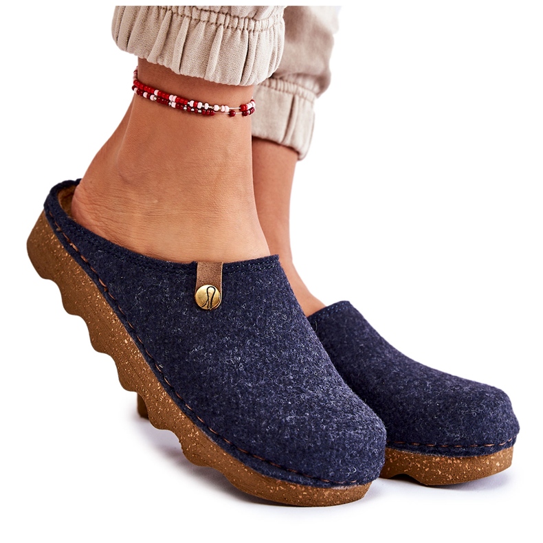 Papuci de casă Papuci profilactici Inblu DK-08-041 Bleumarin albastru marin