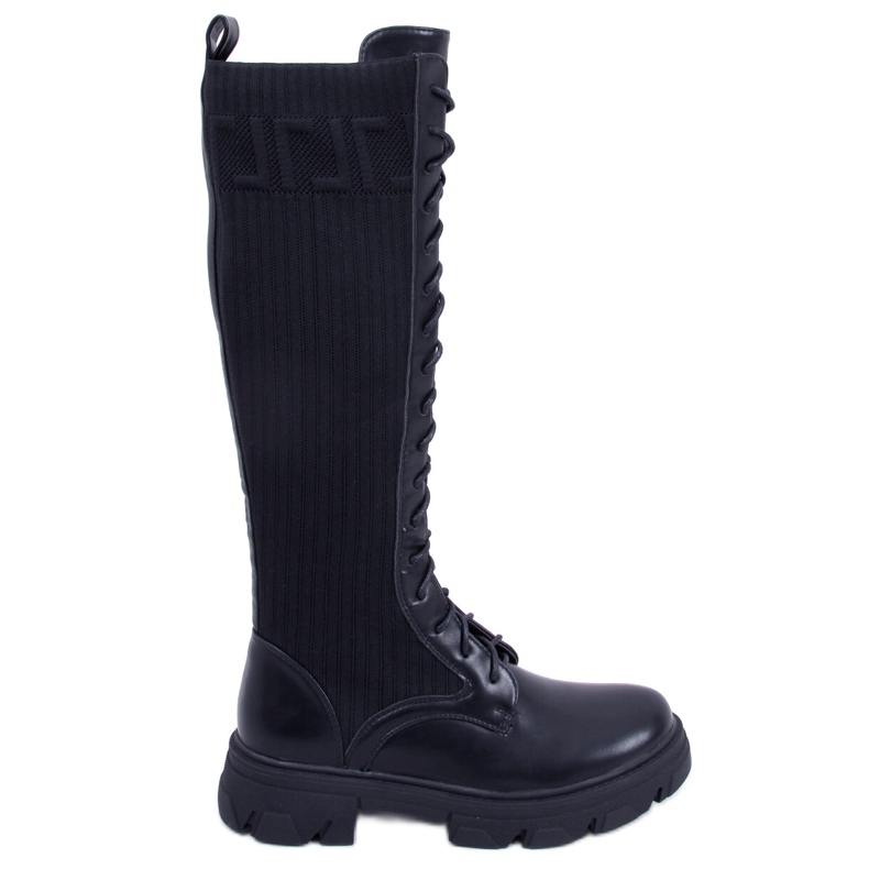 BM Cizme de călărie cu partea superioară flexibilă Keyshia Black negru BM Cizme de călărie cu partea superioară flexibilă Keyshia Black negru