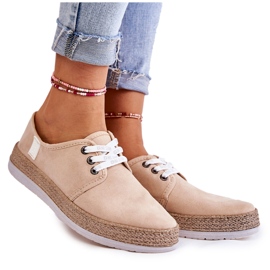 Pantofi de damă cu spumă cu memorie Big Star Bej KK276005 Pantofi de damă cu spumă cu memorie Big Star Bej KK276005