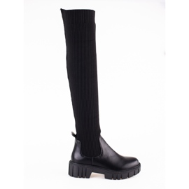 Muschetari pentru femei cu fețe flexibile Shelovet negru