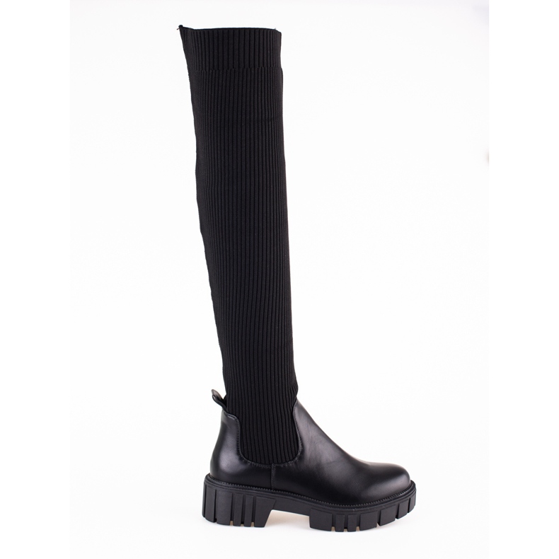 Muschetari pentru femei cu fețe flexibile Shelovet negru