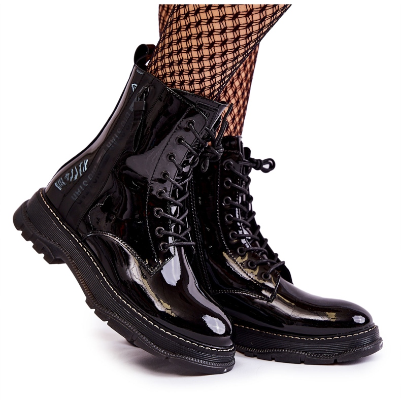 Ghete Lăcuite Glany Big Star KK274489 Negru