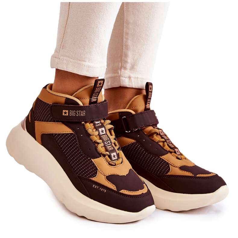 Pantofi Sport dama Sistem de spuma cu memorie Big Star KK274404 Maro