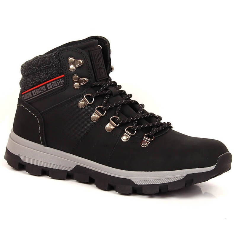 Pantofi de trekking inalti pentru barbati negri Big Star KK174215 negru
