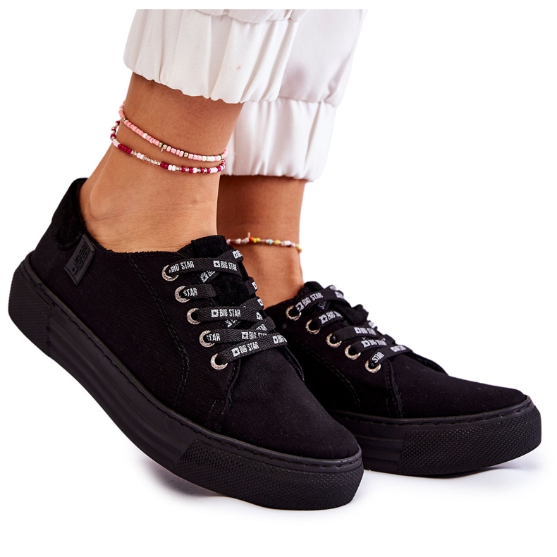 Pantofi de damă cu sistem de spumă cu memorie Big Star KK276001 Negri negru