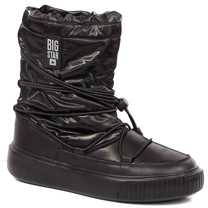 Cizme de zăpadă metalice, slip-on negre Big Star KK274193 negru