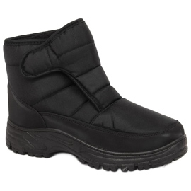 Cizme de zapada izolate cu velcro pentru barbati, negre News negru