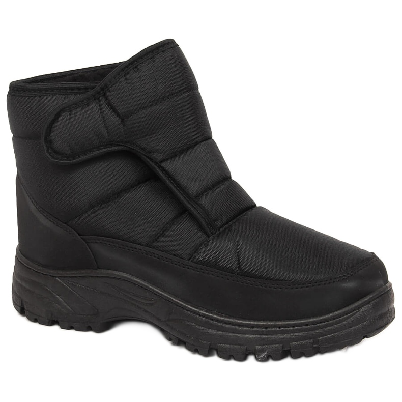 Cizme de zapada izolate cu velcro pentru barbati, negre News negru