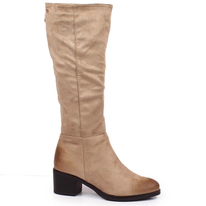 Cizme calde din piele intoarsa cu toc T.Sokolski W SCA179B bej Cizme calde din piele intoarsa cu toc T.Sokolski W SCA179B bej