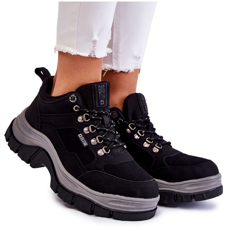 Pantofi de trekking damă cu spumă cu memorie Big Star KK274364 Negru