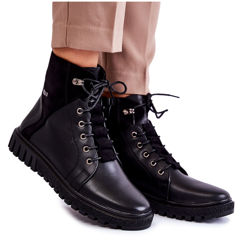 Sergio Leone Cizme de damă pe platforma Kristin neagră negru