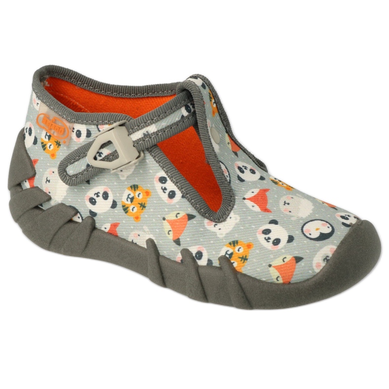 Pantofi copii Befado 110P460 Panda gri multicolor