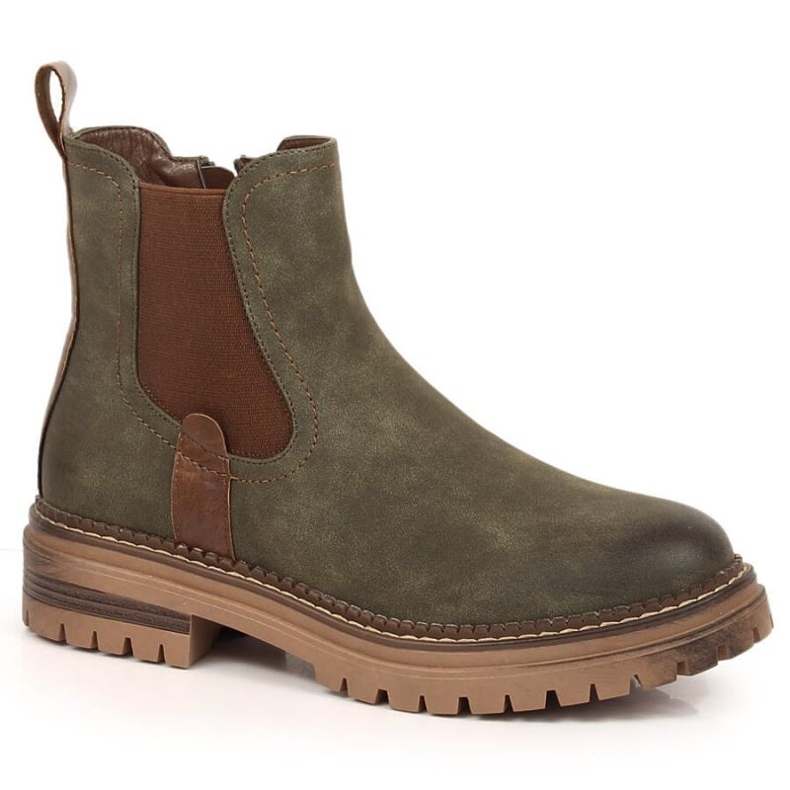 Cizme Chelsea calduroase eVento W EVE368B verde