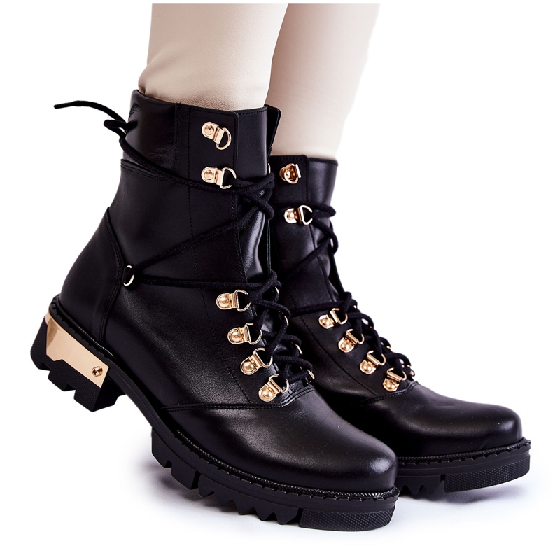 Workery Lewski Shoes 3243 Cizme negre negru