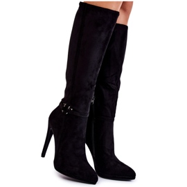 PS1 Cizme clasice din piele intoarsa neagra Linney negru