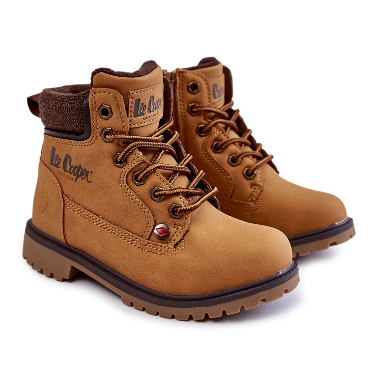 Trappers pentru copii Lee Cooper LCJ-22-01-1490 Camel maro