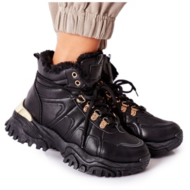 BM Cizme calde negre de damă Hareshaw HF218 negru