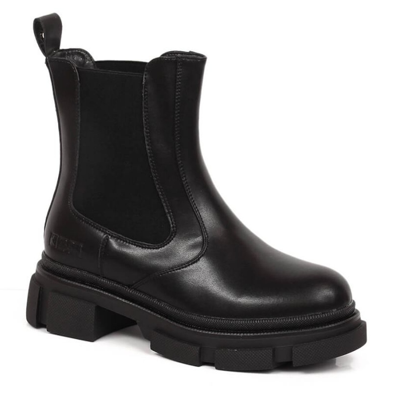 Cizme Chelsea pe platformă izolată Big Star W INT1787 negru