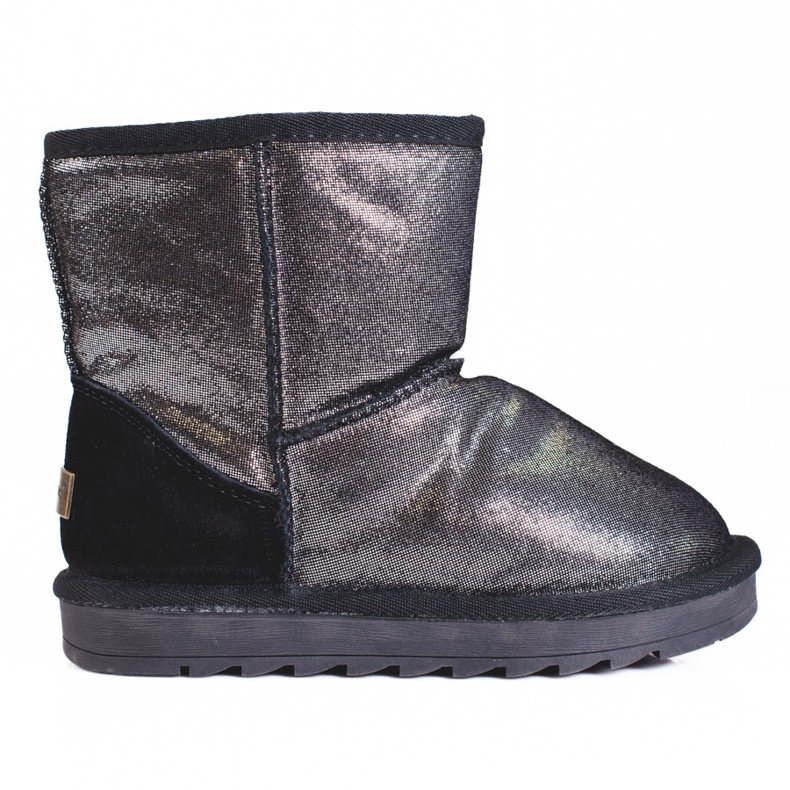 Cizme de zăpadă argintii pentru fete gri