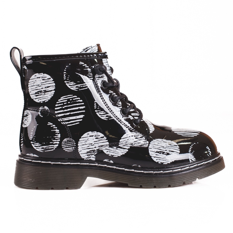 Cizme pentru fete cu model negru Cizme pentru fete cu model negru