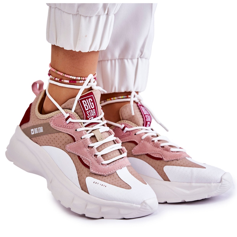 Pantofi sport dama Big Star KK274055 Bej alb Pantofi sport dama Big Star KK274055 Bej alb