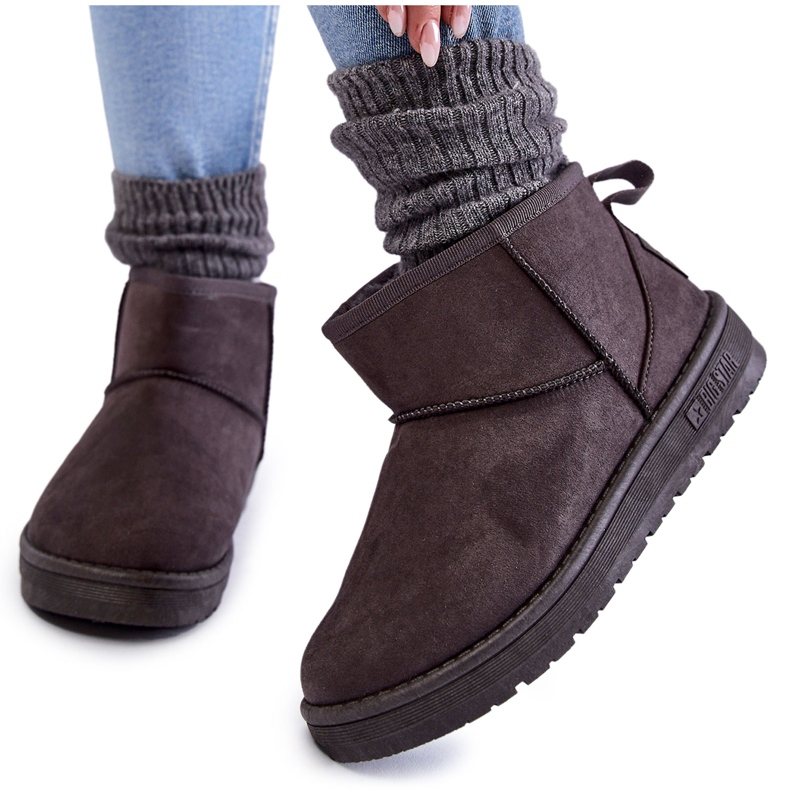 Cizme de zăpadă calde de damă Big Star KK274291 Gri