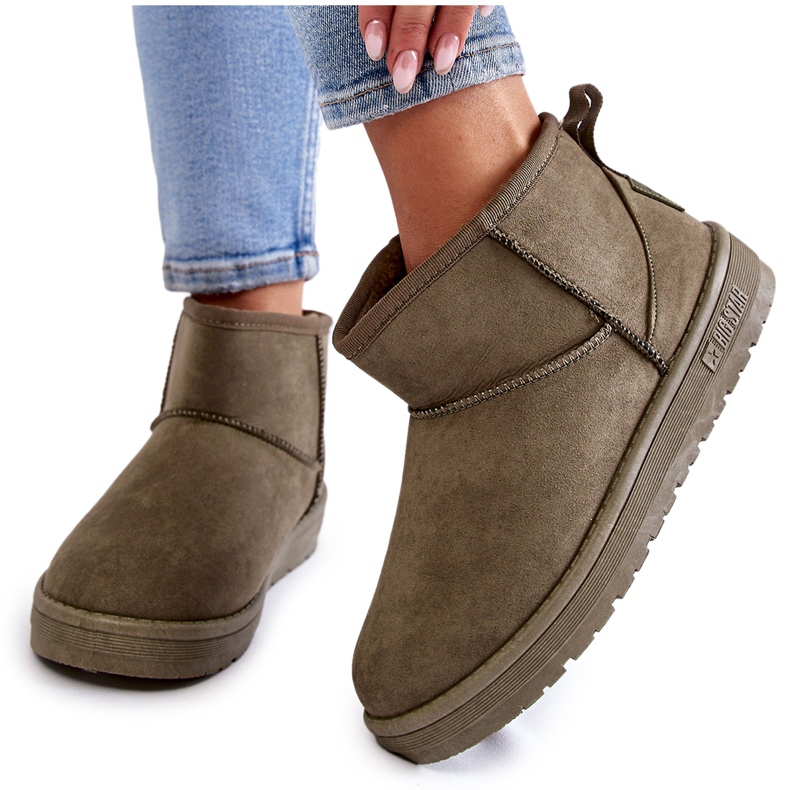 Cizme de zăpadă calde damă Big Star KK274292 Kaki maro