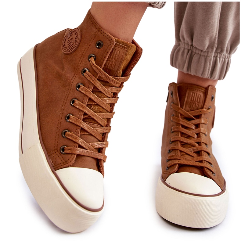 Pantofi de damă cu izolație înaltă Big Star KK274171 maro