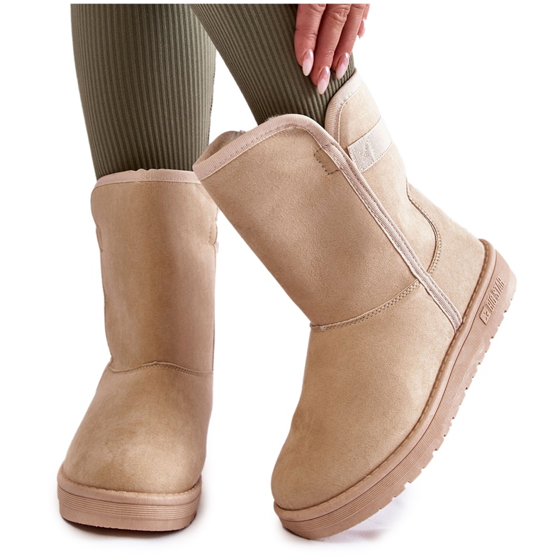 Cizme de zăpadă înalte de damă Big Star KK274617 Bej deschis Cizme de zăpadă înalte de damă Big Star KK274617 Bej deschis