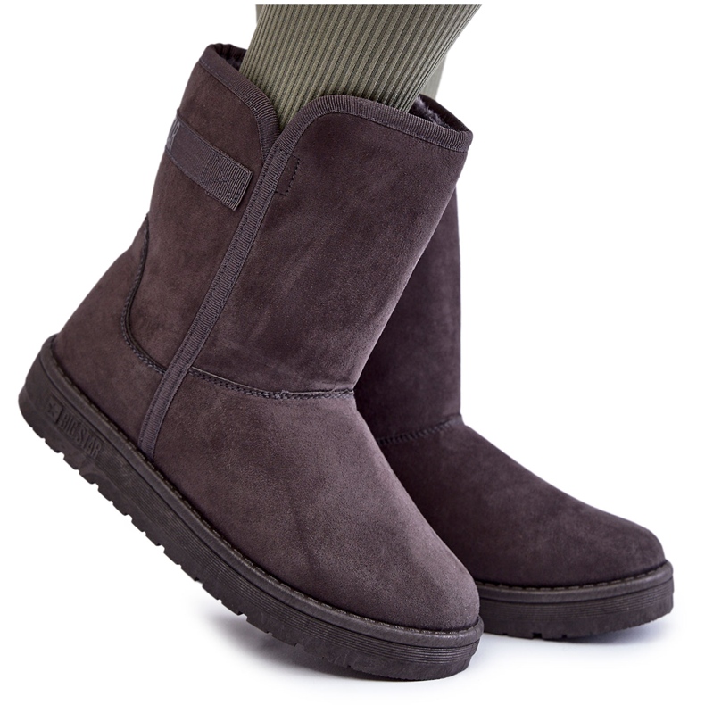 Cizme de zăpadă înalte de damă Big Star KK274619 Gri