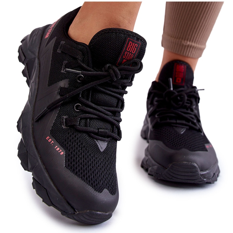 Pantofi de damă cu sistem de spumă cu memorie Big Star KK274211 Negri negru