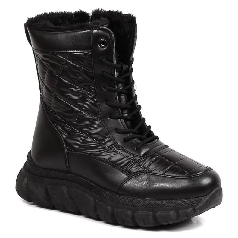 Cizme inalte cu blana Vinceza W JAN165A negru