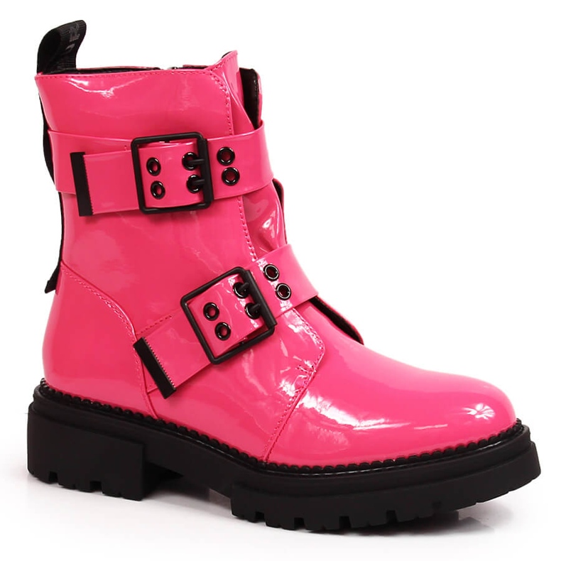 Cizme calde de dama cu catarame fucsia Laura La.Fi roz Cizme calde de dama cu catarame fucsia Laura La.Fi roz