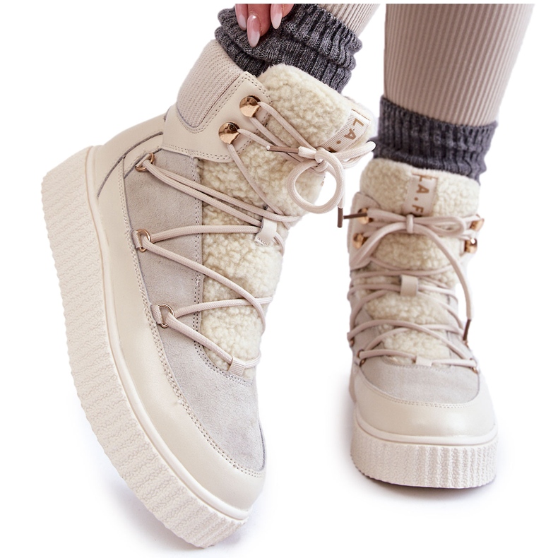 PL4 Cizme de zapada dama La.Fi 280072W-QN Bej deschis PL4 Cizme de zapada dama La.Fi 280072W-QN Bej deschis