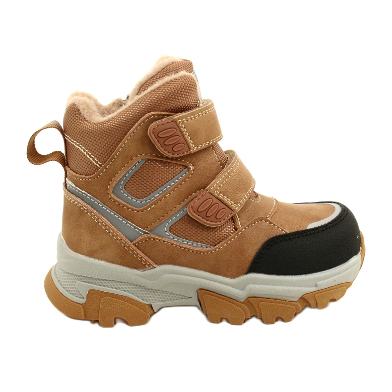 Cizme Trappers Cu Velcro Camel News 22DZ23-5251 bej galben