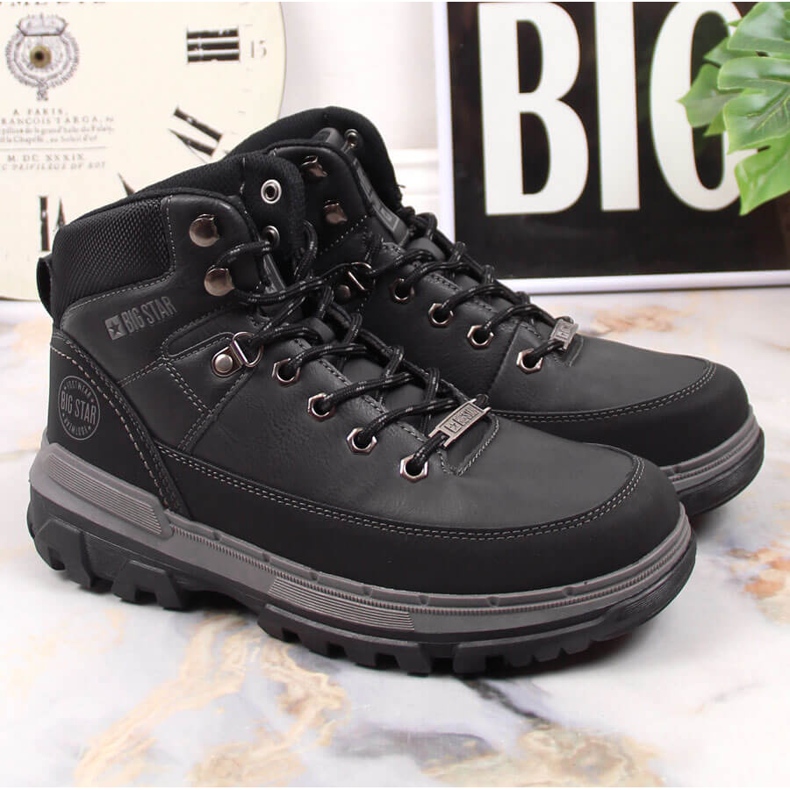 Pantofi sport negri Big Star KK274222 cu glezne înalte negru