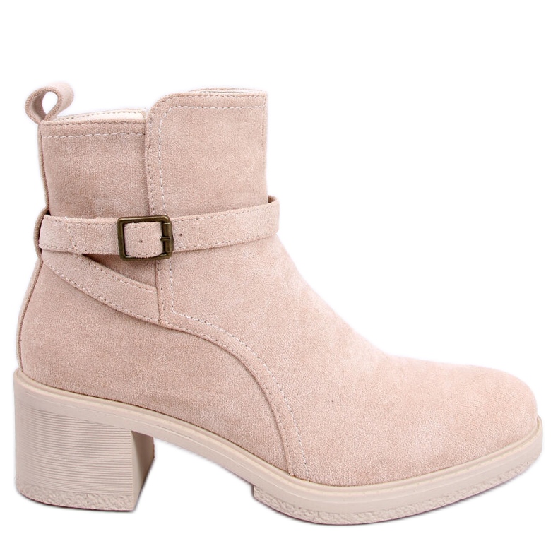 PA1 Cizme cu toc lat Aretha Beige bej