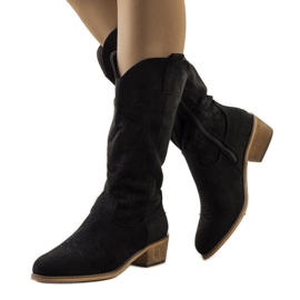 Botine negre negru