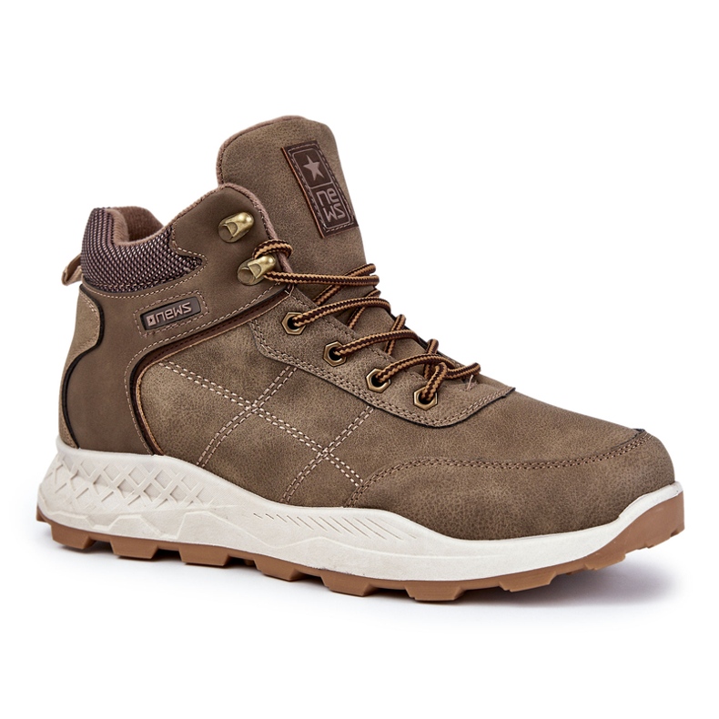News Cizme calde pentru bărbați Khaki Allan Trappers bej multicolor verde