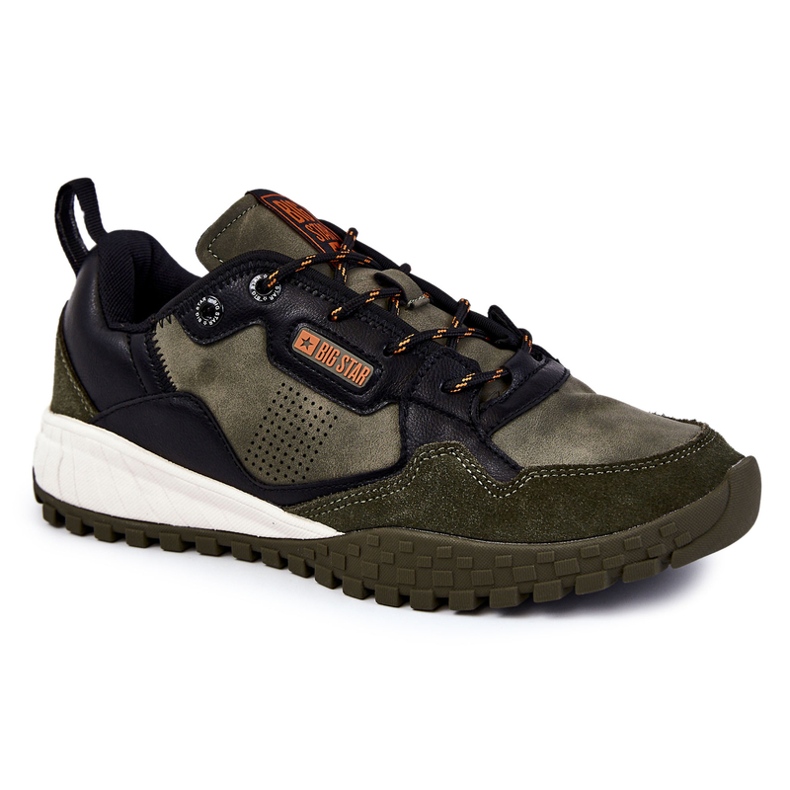 Pantofi sport clasici pentru bărbați cu spumă cu memorie Big Star KK174272 Verde negru