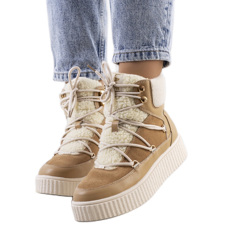 PA1 Cizme de zăpadă maro pentru damă de la Laursen bej ecru PA1 Cizme de zăpadă maro pentru damă de la Laursen bej ecru