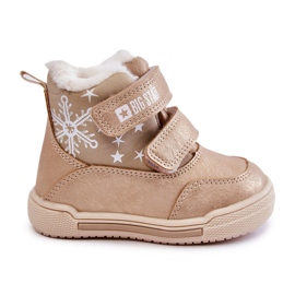 Cizme Călduțe Copii Cu Velcro Big Star KK374189 Bej-Auriu maro Cizme Călduțe Copii Cu Velcro Big Star KK374189 Bej-Auriu maro