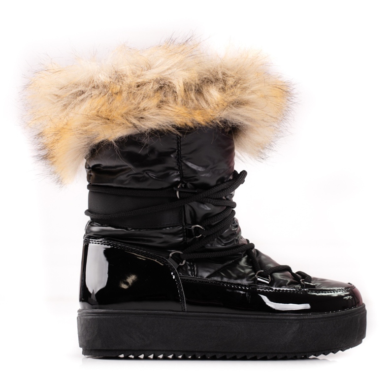 Cizme de zapada de dama cu platforma blana Shelovet negru