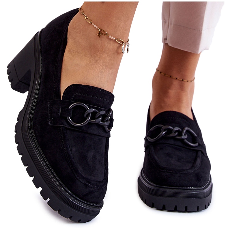 Vinceza Tocuri de damă din piele intoarsa neagra Sanya negru