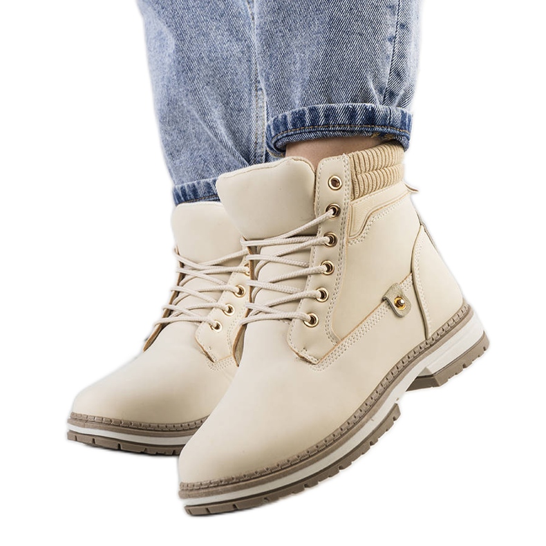 Cizme de drumeție Enines de damă bej Cizme de drumeție Enines de damă bej